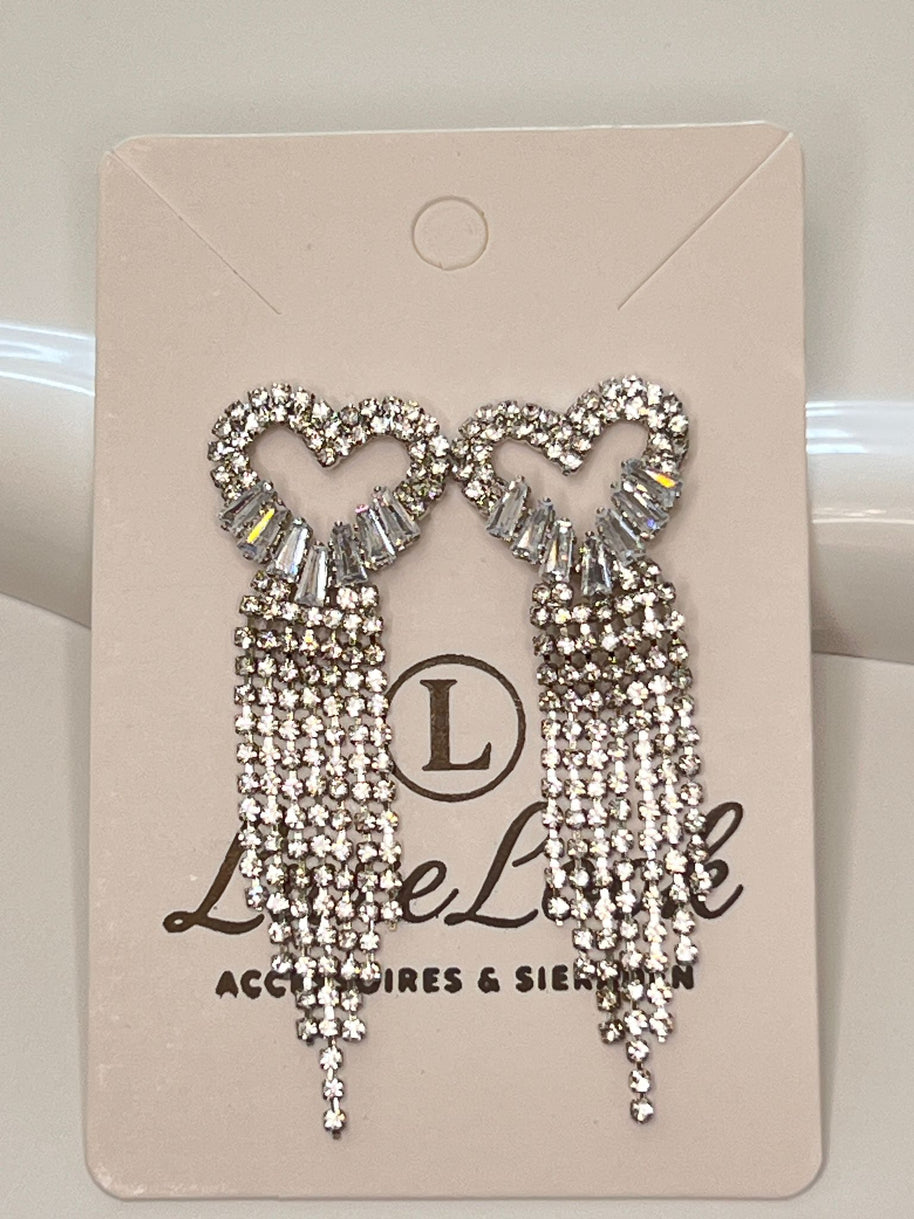 Hart Kristal Oorbellen