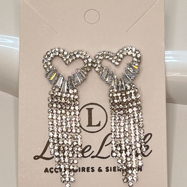 Hart Kristal Oorbellen