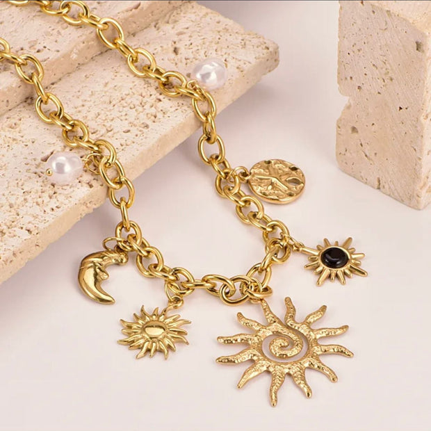 Boho Sun Ketting