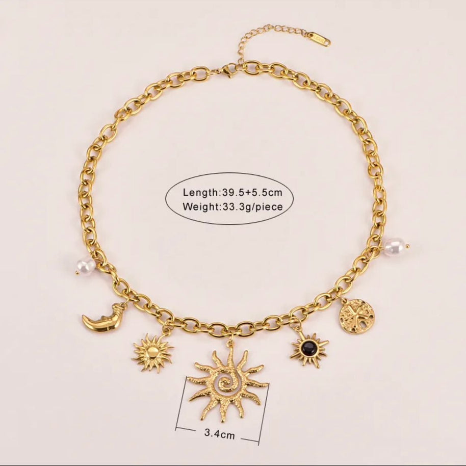 Boho Sun Ketting