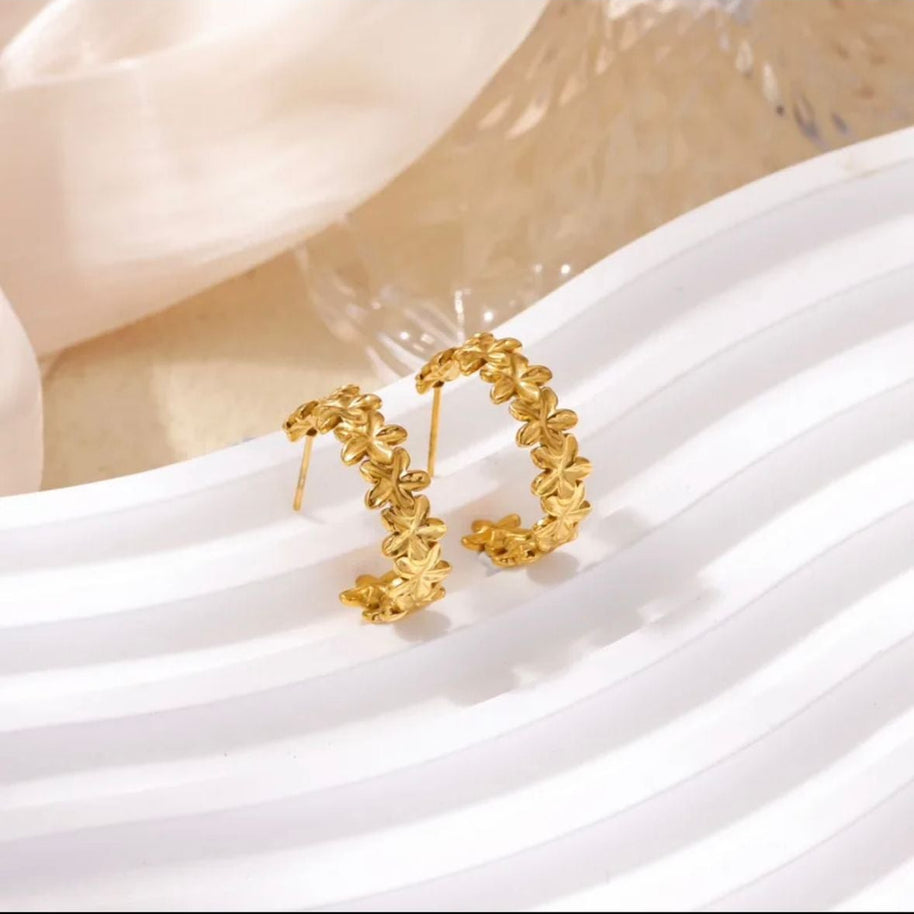 Flowers Hoop oorbellen