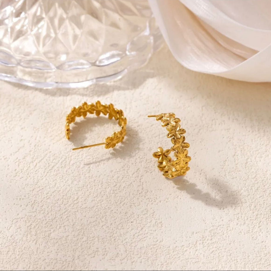 Flowers Hoop oorbellen