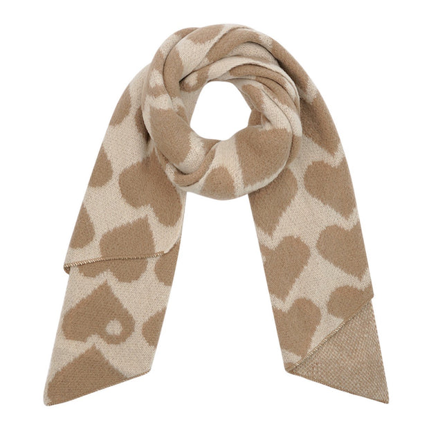 Wintersjaal Met Hartjes