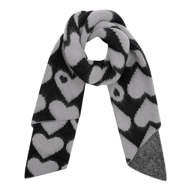 Wintersjaal Met Hartjes