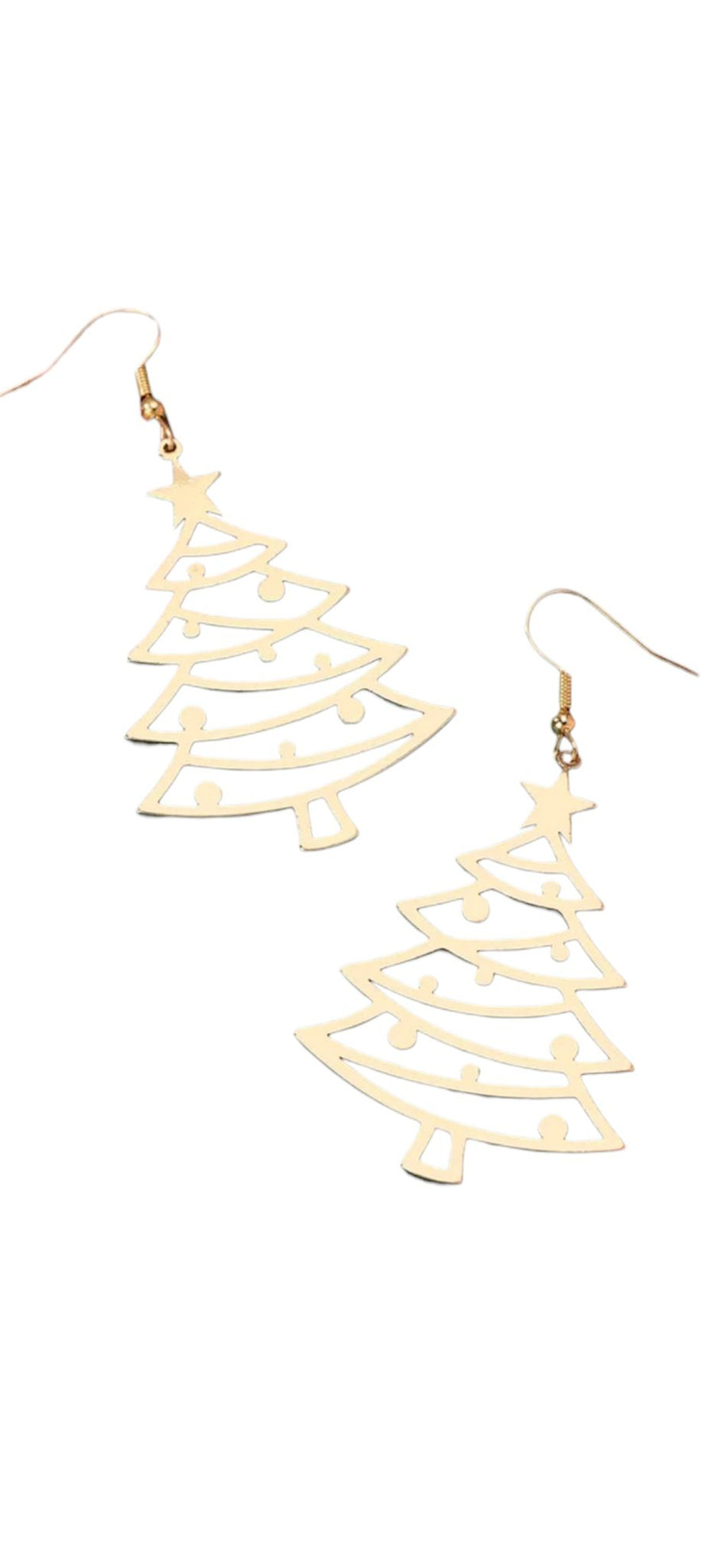 Gouden Kerstboom Oorbellen