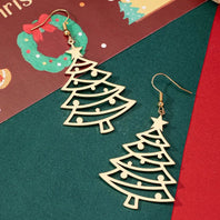 Gouden Kerstboom Oorbellen